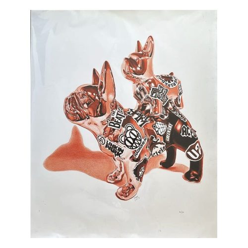 Perros y stickers de Rock
